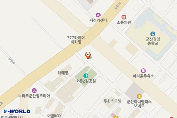 여관촌인근 공영주차장 위치 지도 — 전북특별자치도 군산시 소룡동 1538-6