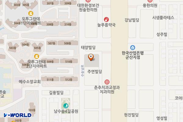 수송오투그란데인근 공영주차장 위치 지도 — 전북특별자치도 군산시 수송동 823