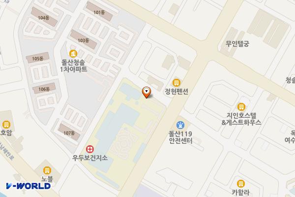 전남 국제교육원 기숙사옆 주차장 위치 지도 — 전남광주통합특별시 여수시 돌산읍 강남로 31 