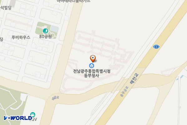 전라남도 동부지역본부 위치 지도 — 전남광주통합특별시 순천시 해룡면 매안로 16