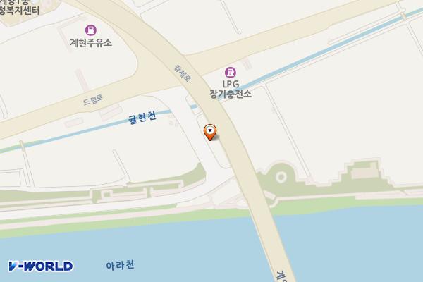 계양대교 북단(하부) 위치 지도 — 인천광역시 계양구 장기동 107-3