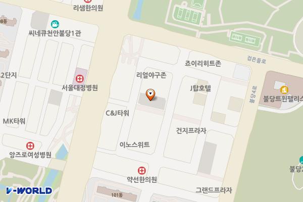 불당 제1공영주차장 위치 지도 — 충청남도 천안시 서북구 검은들1길 15 (불당동)