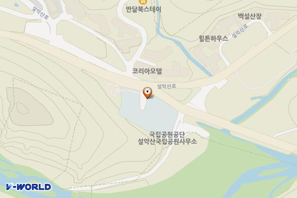 설악산국립공원 탐방안내소 위치 지도 — 강원특별자치도 속초시 설악산로 833