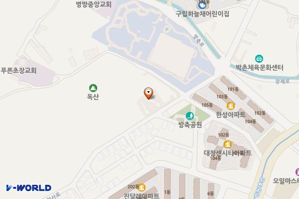 방축 공영주차장 위치 지도 — 인천광역시 계양구 방축동 113