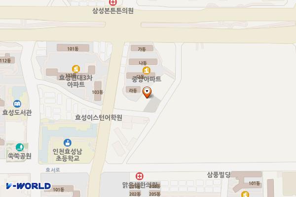 효성남 공영주차장 위치 지도 — 인천광역시 계양구 봉오대로628번길 16 (효성동)