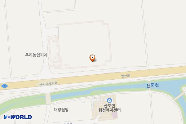 호남권친환경농산물종합물류센터 위치 지도 — 전남광주통합특별시 나주시 산포면 영산로 6187-8