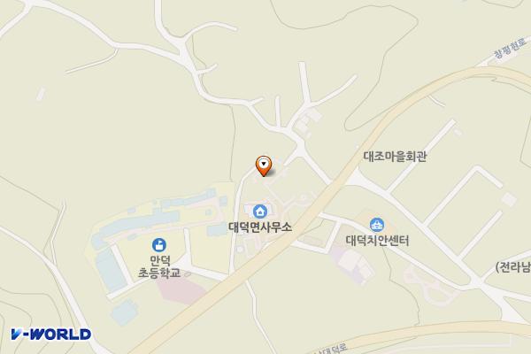 대덕면 행복나눔터 위치 지도 — 전남광주통합특별시 담양군 대덕면 대조동2길 5