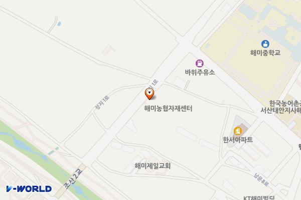 해미농협 경제사업장 위치 지도 — 충청남도 서산시 해미면 성지1로 46