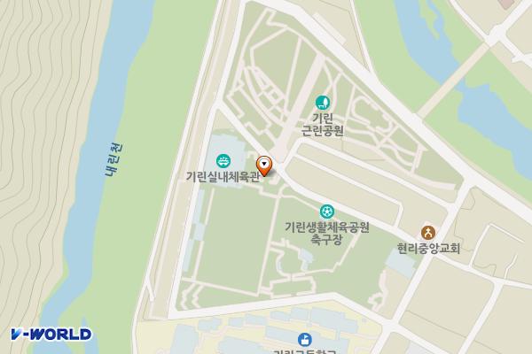 기린실내체육관 주차장 위치 지도 — 강원특별자치도 인제군 기린면 덕다리길 47-9