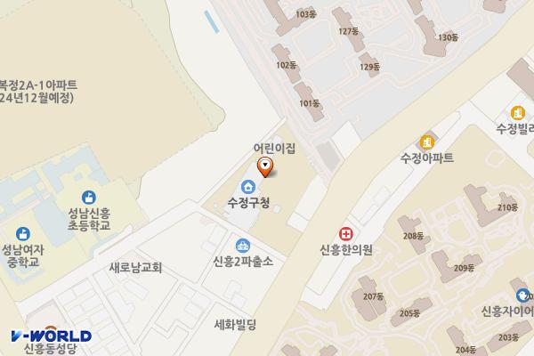 수정구청 위치 지도 — 경기도 성남시 수정구 수정로 283
