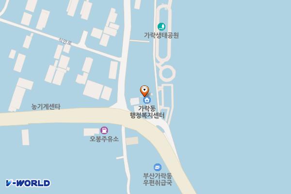 가락동 행정복지센터 위치 지도 — 부산광역시 강서구 가락대로 1476