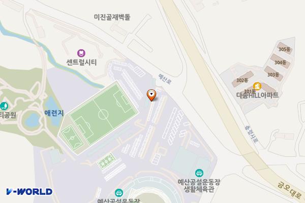 예산군 종합운동장 위치 지도 — 충청남도 예산군 예산읍 예산로344