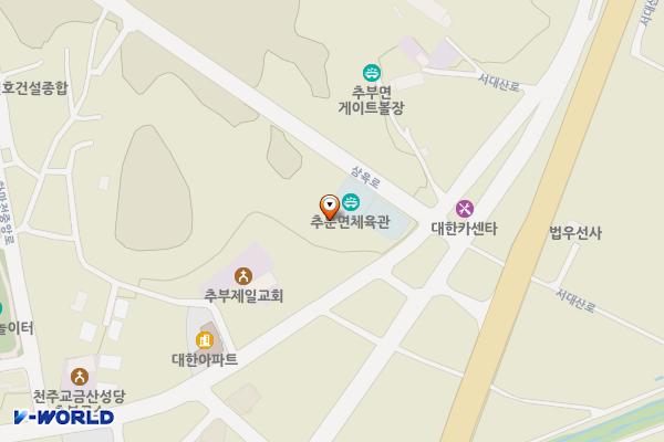 추부면 체육센터 위치 지도 — 충청남도 금산군 추부면 하마전로 75