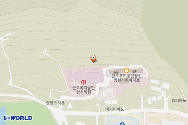 근로복지공단 정선병원 위치 지도 — 강원특별자치도 정선군 정선읍 봉양1길 145