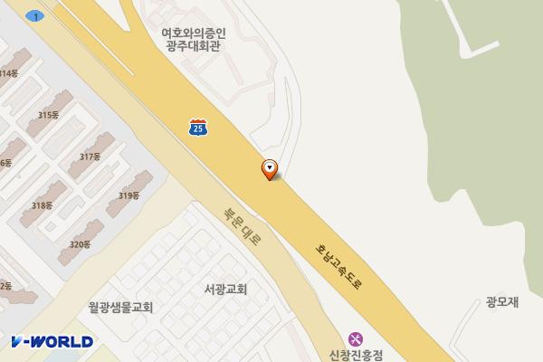 광주기후에너지진흥원 위치 지도 — 전남광주통합특별시 서구 천변우하로 181