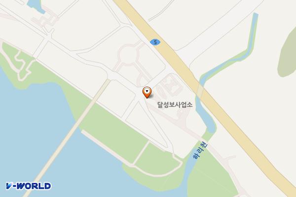 한국수자원공사 달성보 위치 지도 — 대구광역시 달성군 논공읍 비슬로1193