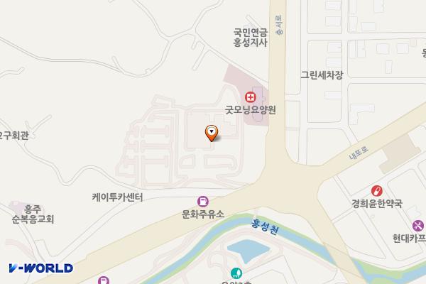 홍주문화회관 위치 지도 — 충청남도 홍성군 홍성읍 옥암리125-1