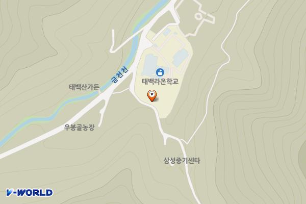태백장애인종합복지관 위치 지도 — 강원특별자치도 태백시 금천길 179-9 (금천동)