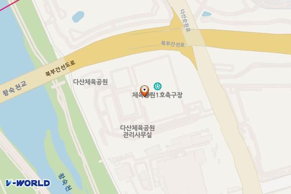 다산체육공원 위치 지도 — 경기도 남양주시 다산동 6138