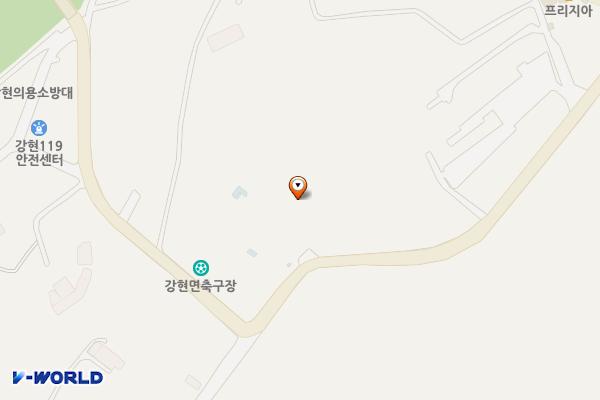 강현생활체육공원 위치 지도 — 강원특별자치도 양양군 강현면 정암리 575