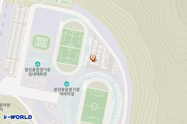 정선종합경기장 위치 지도 — 강원특별자치도 정선군 정선읍 애산로 60