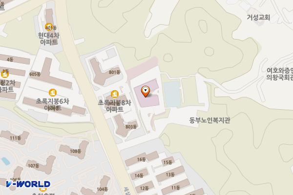 춘천시노인전문병원 위치 지도 — 강원특별자치도 춘천시 동면 세실로 252 (춘천시노인전문병원)