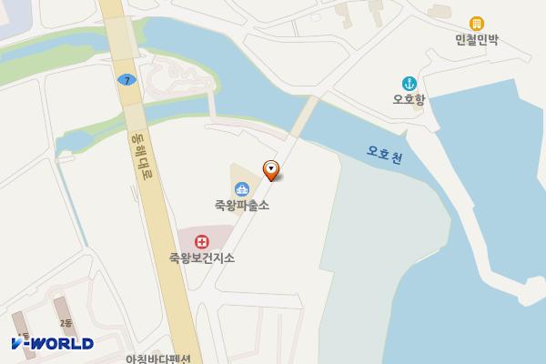 봉수대해수욕장 위치 지도 — 강원특별자치도 고성군 죽왕면 오호리 64-5