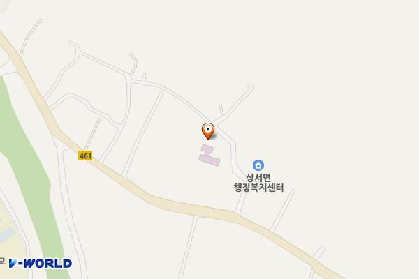 상서면사무소 위치 지도 — 강원특별자치도 화천군 상서면 하양지길 36