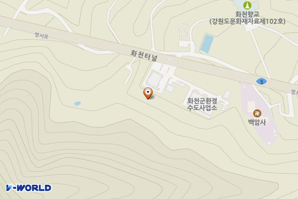상하수도사업소 위치 지도 — 강원특별자치도 화천군 화천읍 상승로1길 67