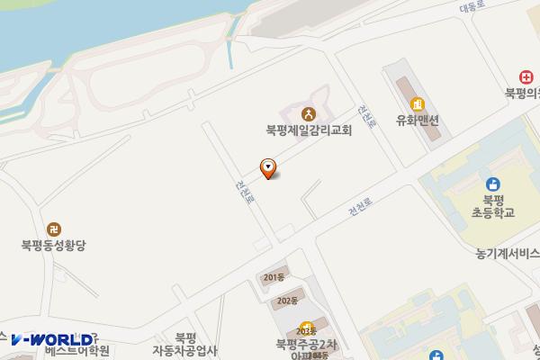 동해시종합사회복지관 주차장 위치 지도 — 강원특별자치도 동해시 전천로 273-8 (북평동)