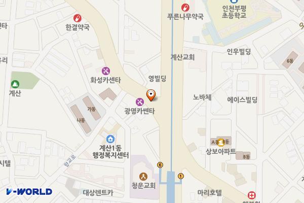 계산복개천(시장전용) 위치 지도 — 인천광역시 계양구 계산동 1035