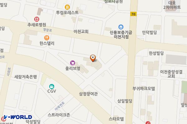 창전동 임시 공영주차장 위치 지도 — 경기도 이천시 어재연로 43