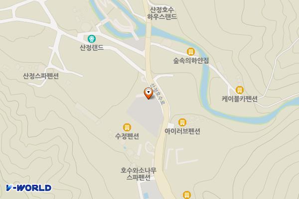 산정호수 상동주차장 위치 지도 — 경기도 포천시 영북면 산정리 75-6