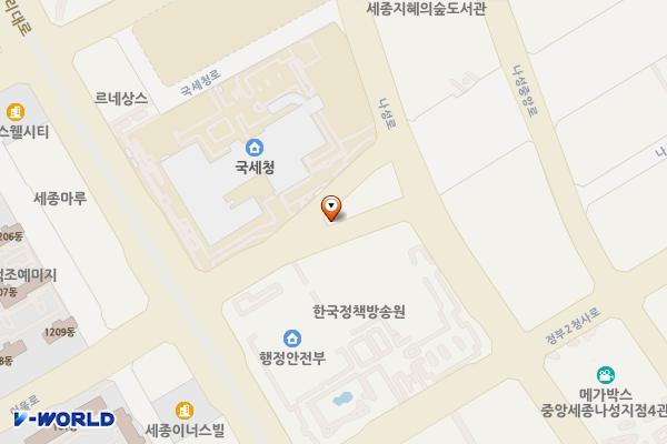 정부세종청사 주차4동 위치 지도 — 세종특별자치시 나성동 841
