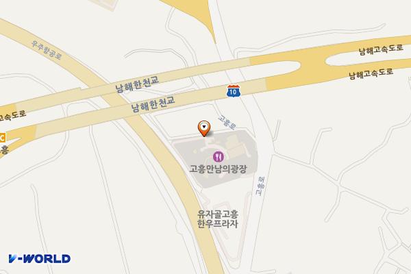 만남의 광장 위치 지도 — 전남광주통합특별시 고흥군 동강면 한천리 393-3