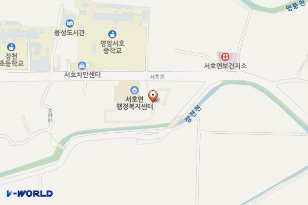 영암군 서호면 행정복지센터 위치 지도 — 전남광주통합특별시 영암군 서호면 서호로 303