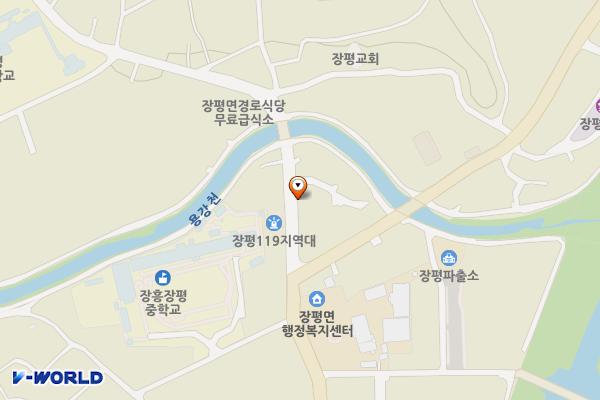 장평면 공영주차장 위치 지도 — 전남광주통합특별시 장흥군 장평면 용강리 37-1