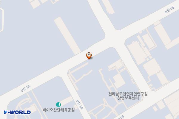 장흥바이오식품산업단지 커뮤니티센터 위치 지도 — 전남광주통합특별시 장흥군 장흥읍 산단1로 32-11