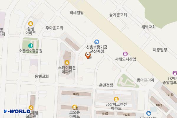 소룡동 공영주차장 위치 지도 — 전북특별자치도 군산시 소룡동 1546-1