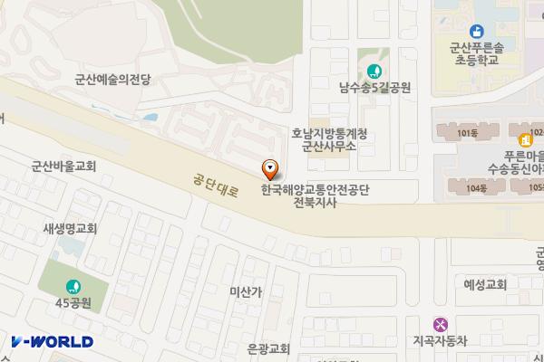 군산 예술의전당 위치 지도 — 전북특별자치도 군산시 백토로 203