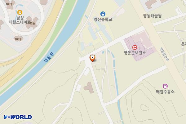 E-share 영동군장애인복지관 위치 지도 — 충청북도 영동군 영동읍 반곡동길 17