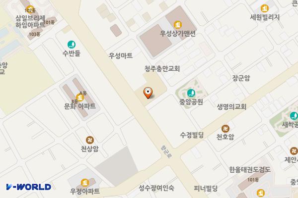 충북문화예술인회관 위치 지도 — 충청북도 청주시 청원구 향군로94번길 7
