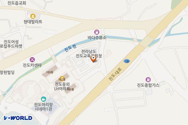 진도교육지원청 주차장 위치 지도 — 전남광주통합특별시 진도군 진도읍 교육청길 12