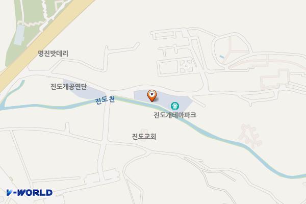 진도개 테마파크 주차장 위치 지도 — 전남광주통합특별시 진도군 진도읍 성죽골길 30