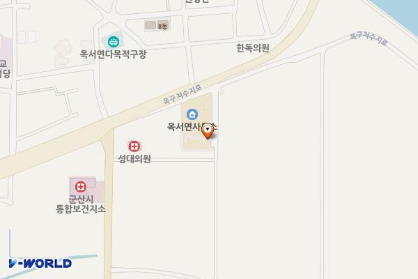 옥서면 행정복지센터 위치 지도 — 전북특별자치도 군산시 옥서면 옥구저수지로 209