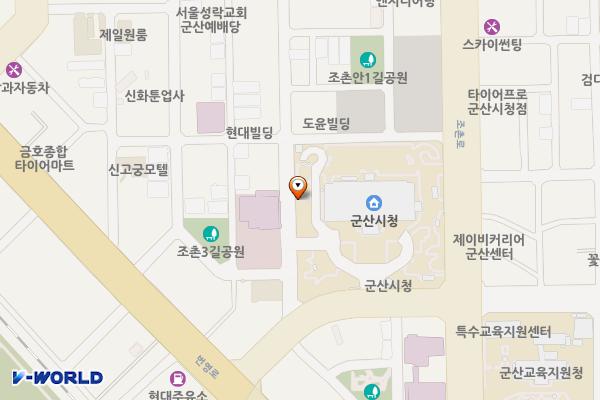 군산시청 위치 지도 — 전북특별자치도 군산시 시청로 17