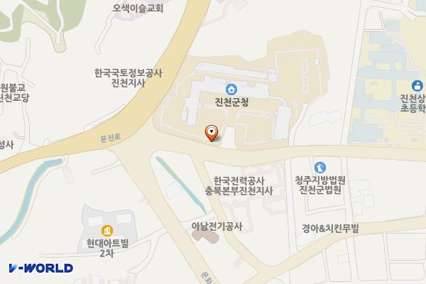 진천군청 위치 지도 — 충청북도 진천군 진천읍 상산로 13