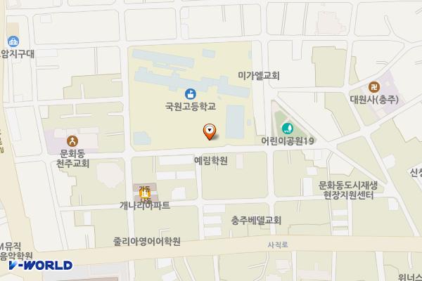충주시평생학습관 위치 지도 — 충청북도 충주시 사직산6길 20