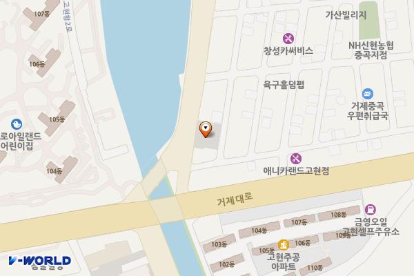 중곡 제3공영주차장 위치 지도 — 경상남도 거제시 중곡로 15