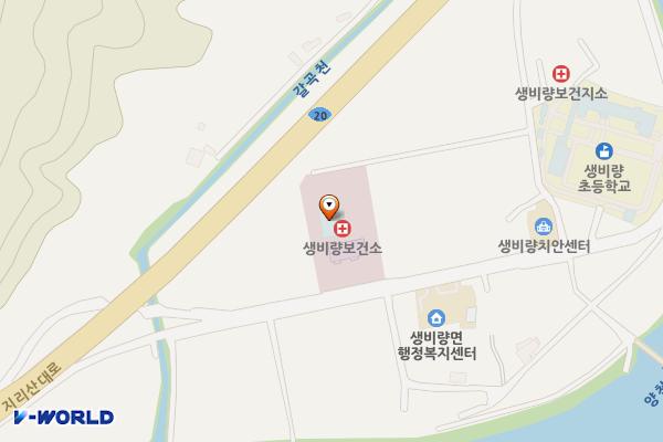 생비량면 복지회관 주차장 위치 지도 — 경상남도 산청군 생비량면 비량로 29